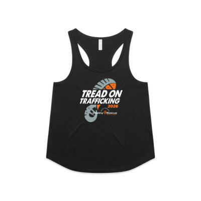 Woman's Tread on Trafficking Razorback Singlet Thumbnail